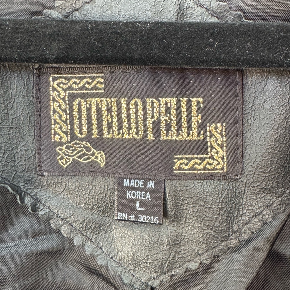 Vintage Otellopelle Leather Designed Trench Coat size Large - Picture 3 of 10